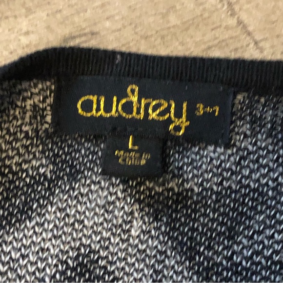 Audrey black and tan Aztec print waterfall cardigan with fringe large - Picture 6 of 7